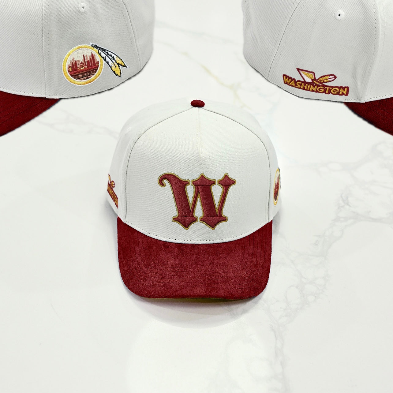 washington commanders redskins the district hat fitted snapback