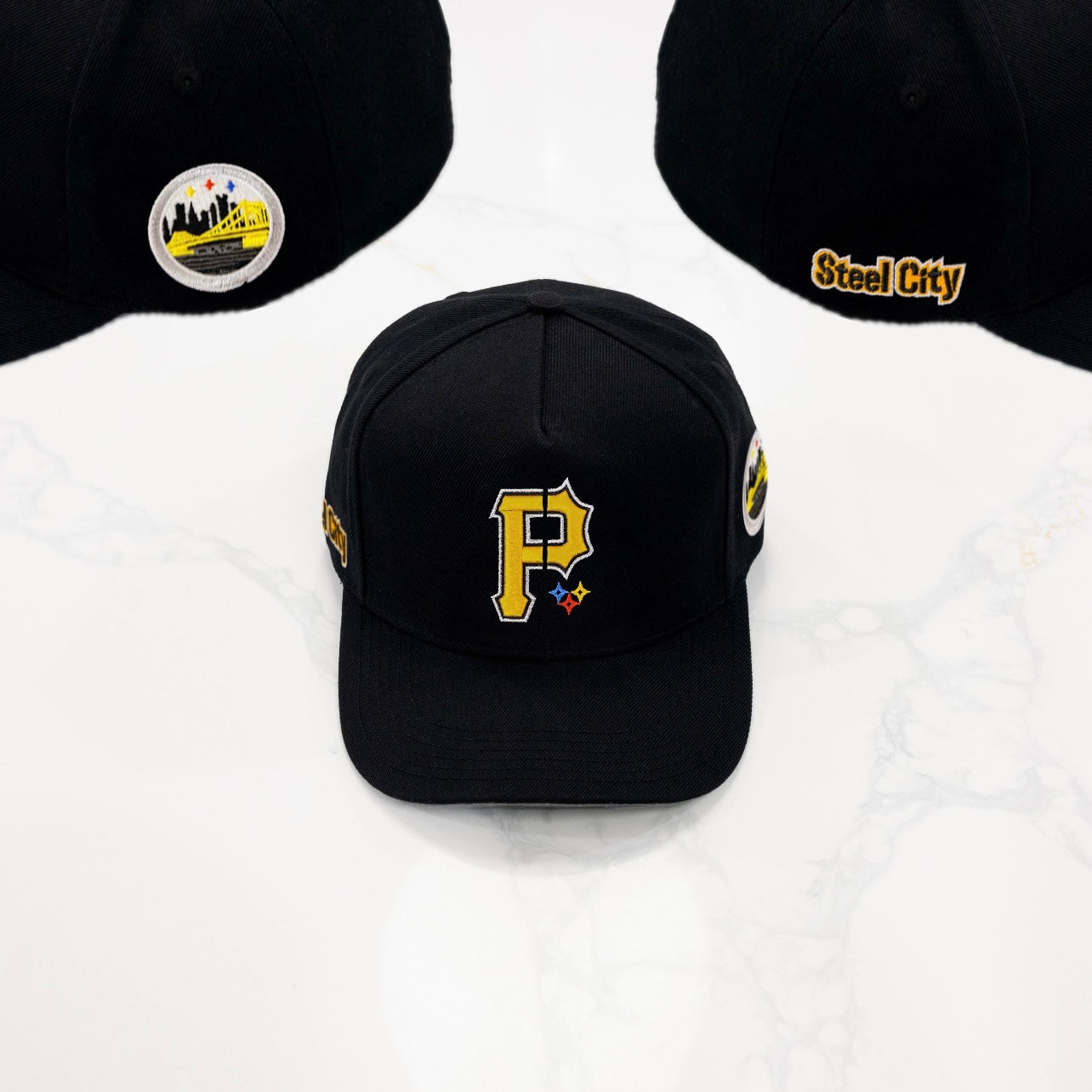 pittsburgh steelers pirates the burgh steel city hat snapback fitted