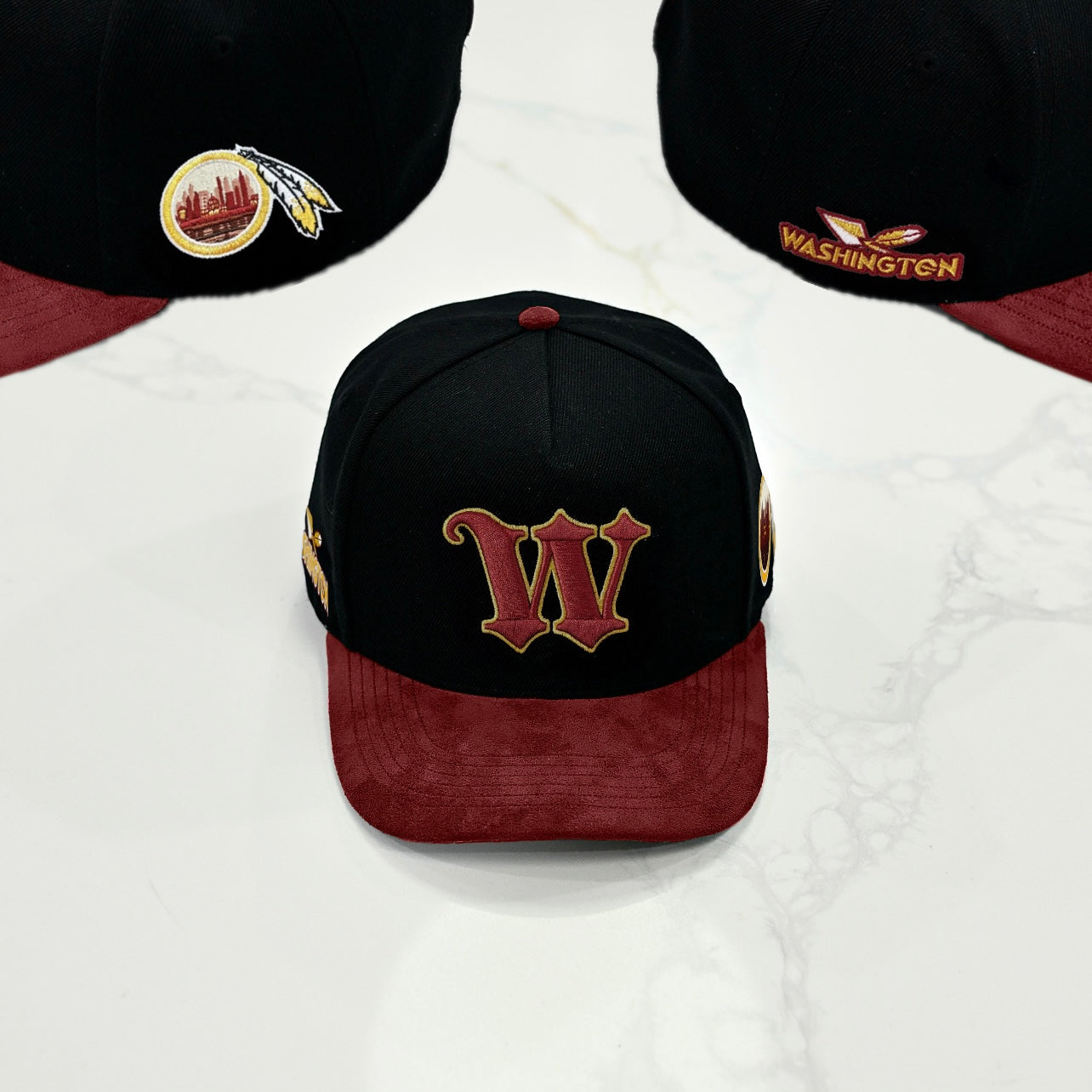 washington commanders redskins the district hat fitted snapback